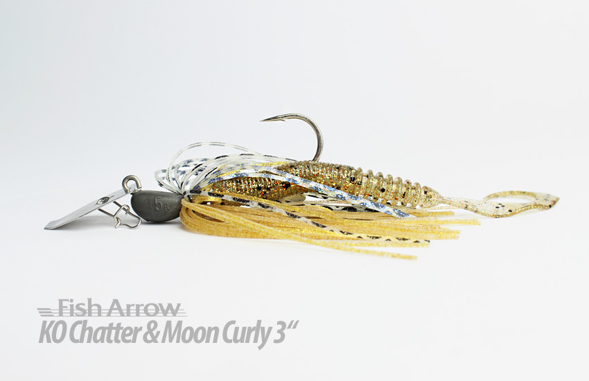 Chatterbait mir Gummiköder - KO Chatter mit Moon Curly