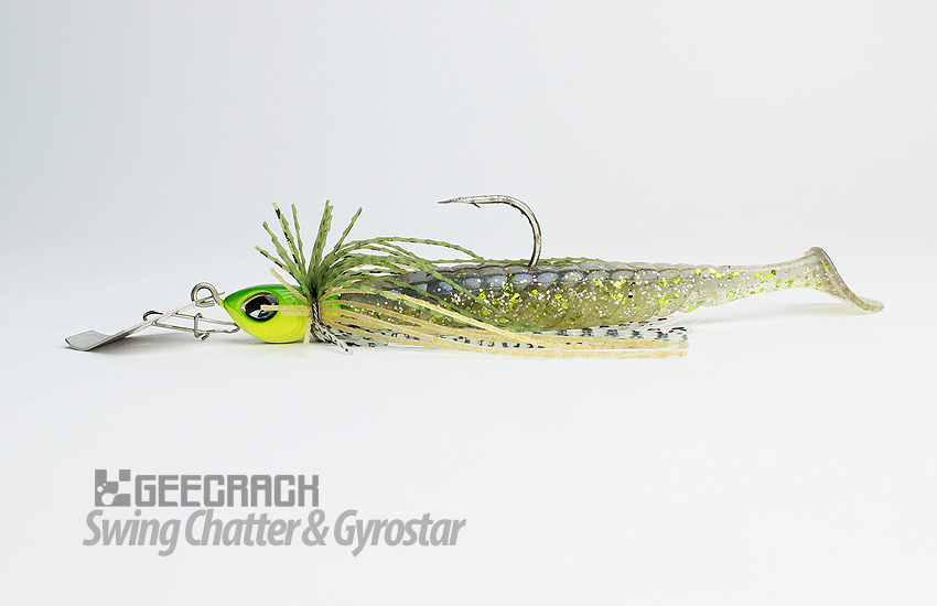 Chatterbait mir Gummiköder - Swing Chatter und Gyrostar