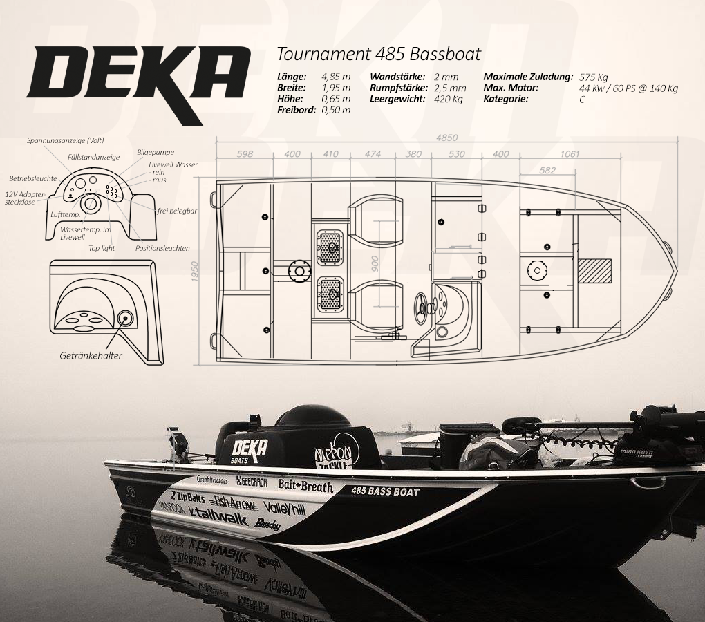 DEKA Tournament 485 Bassboat