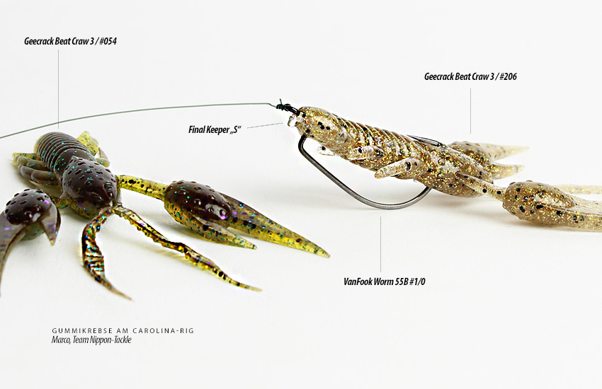 Gimmukrebse am Carolina-Rig - Beat Craw 3 Inch