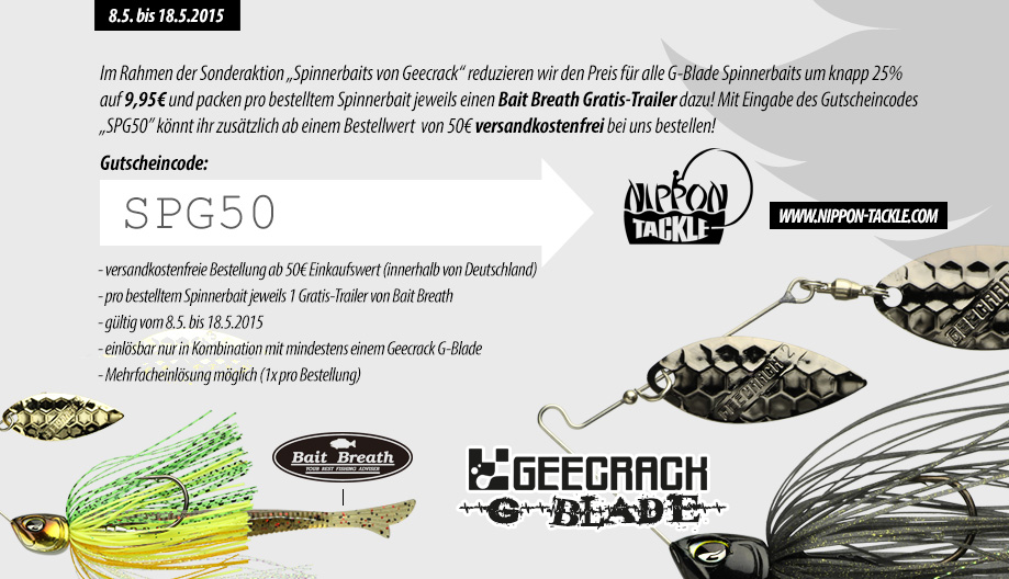 Gutscheincode Spinnerbaits von Geecrack